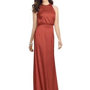 Dessy 3055...Sleeveless Blouson Bodice Trumpet Gown...Amber Sunset....Size 6